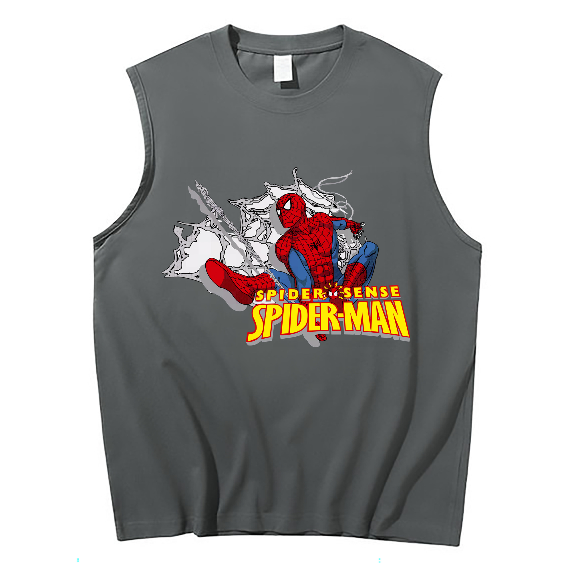 Spider Man スパイダーマン コットン100％タンクトップ（フロントプリント）